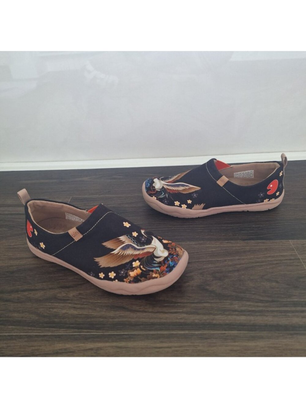 💙 UIN Crane Dance Toledo Canvas Slip-on Loafers Size 7 Lightweight Travel Comfy - Picture 7 of 7
